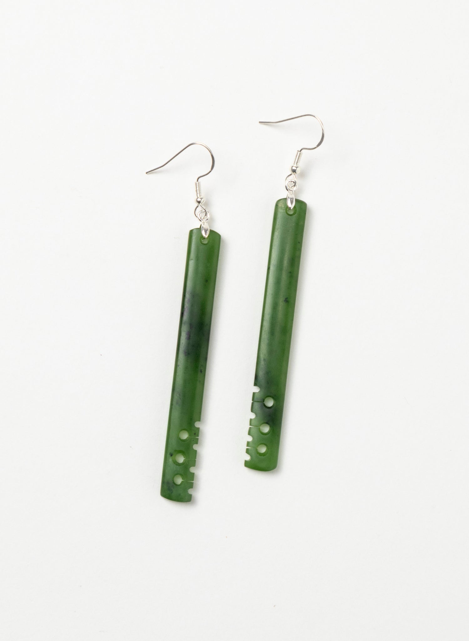 Notched Pounamu Earrings
