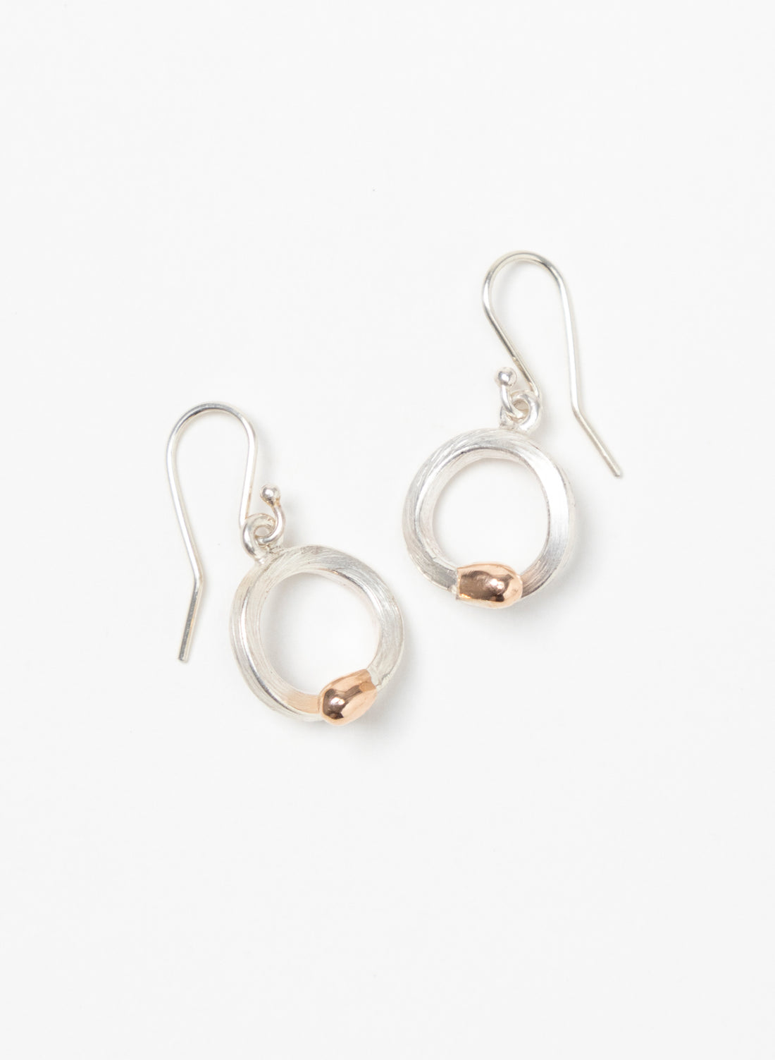 Curled Live Match Earrings - Sterling Silver &amp; Rose Gold