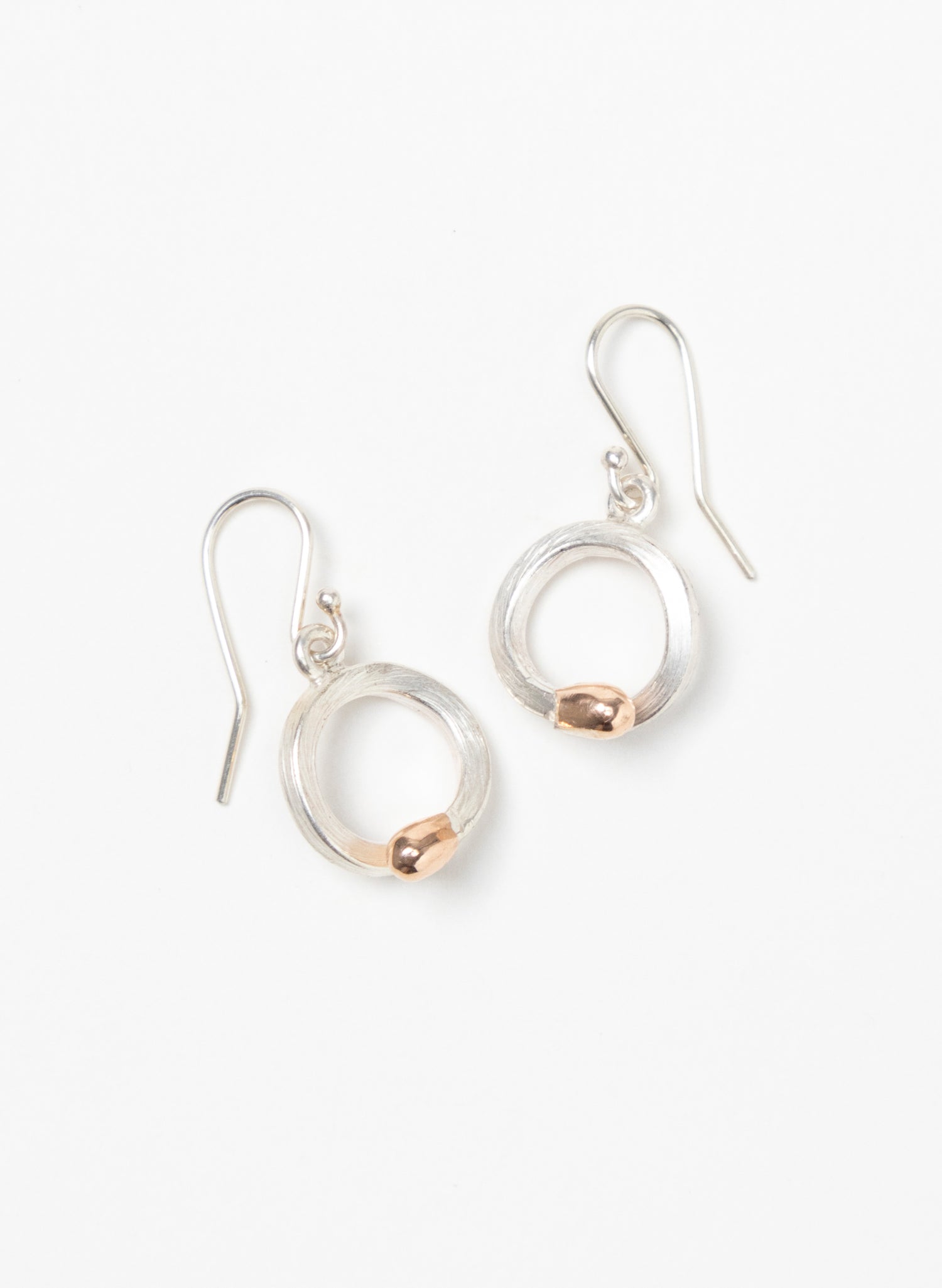 Curled Live Match Earrings - Sterling Silver &amp; Rose Gold