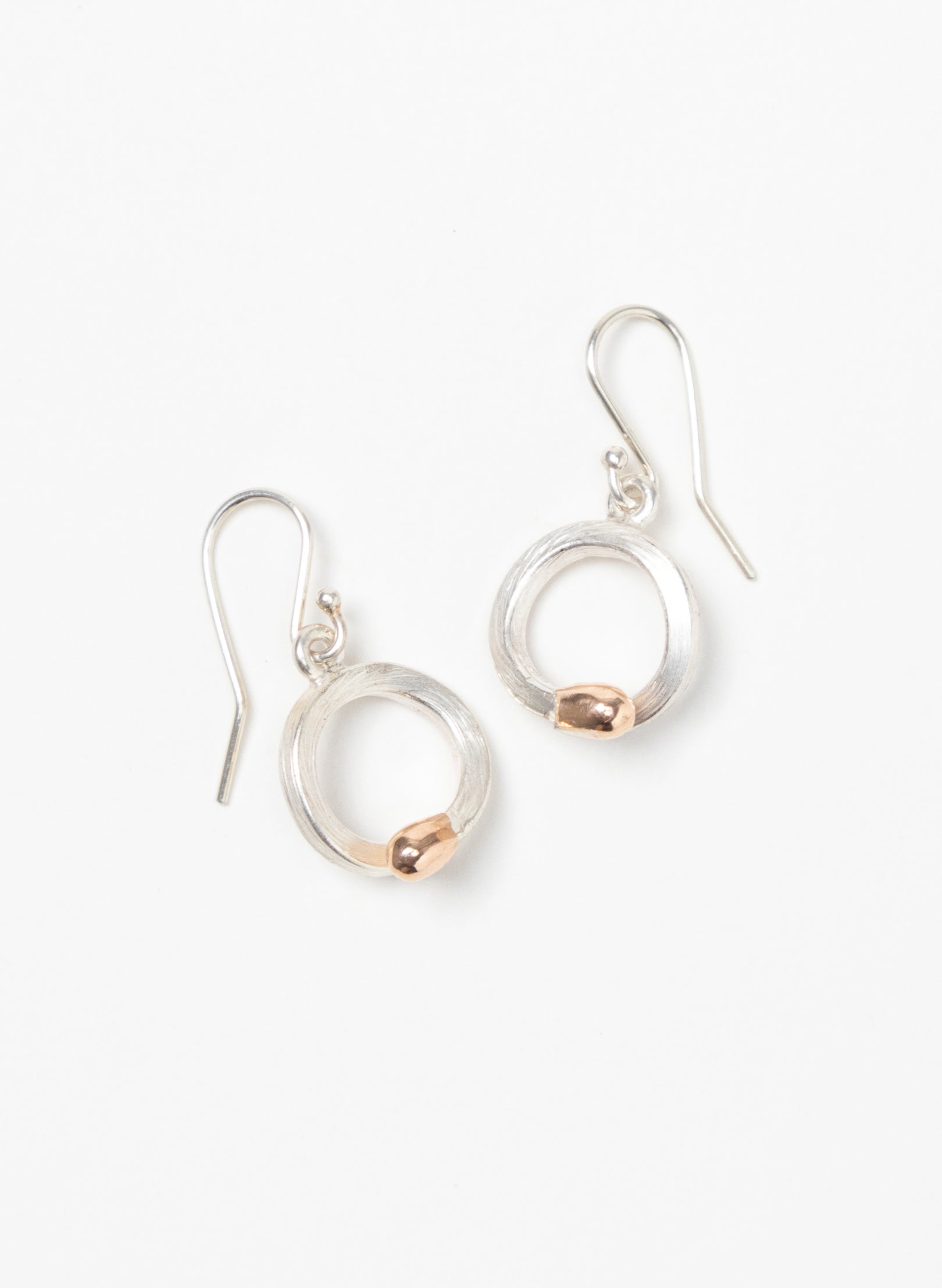 Curled Live Match Earrings - Sterling Silver &amp; Rose Gold