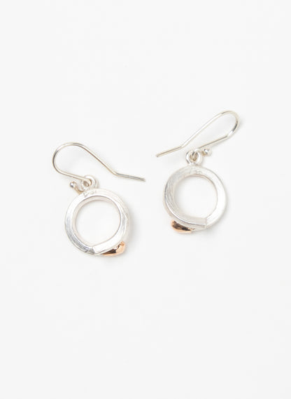Curled Live Match Earrings - Sterling Silver &amp; Rose Gold