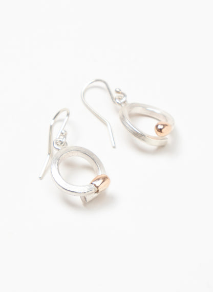 Curled Live Match Earrings - Sterling Silver &amp; Rose Gold