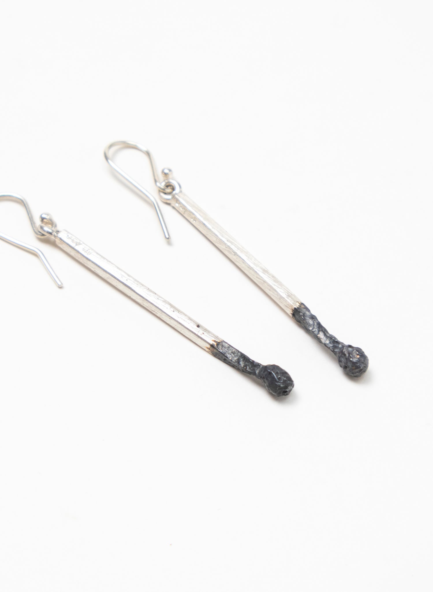 Two Burnt Matches Earrings
