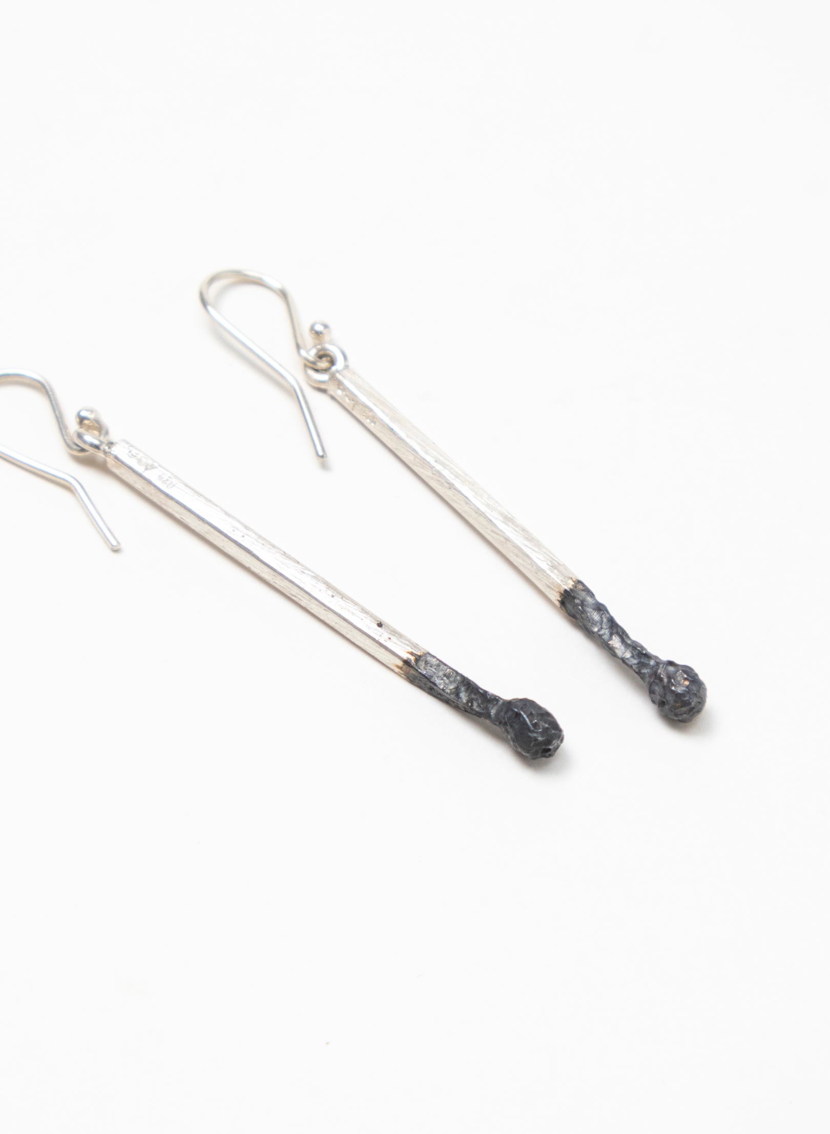 Two Burnt Matches Earrings