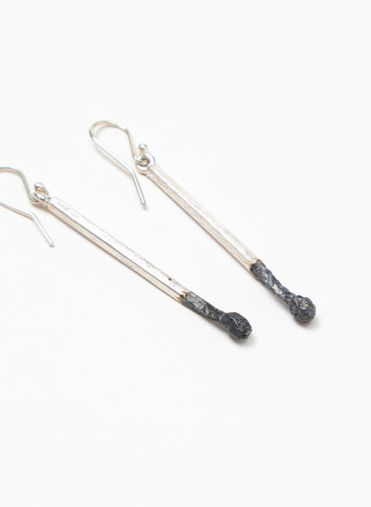 Two Burnt Matches Earrings