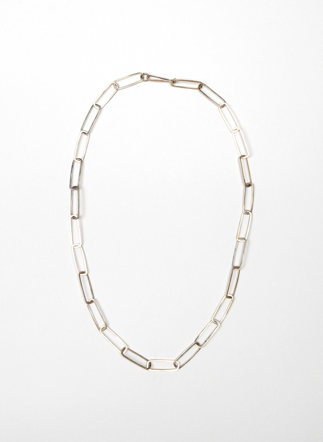 Rectangle Flattened Link Necklace