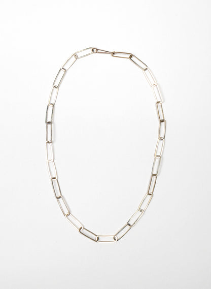 Rectangle Flattened Link Necklace