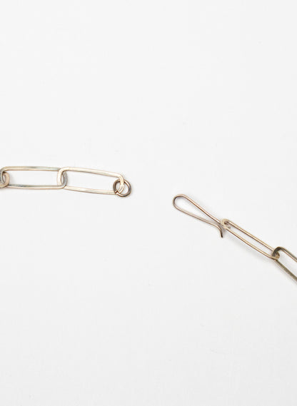 Rectangle Flattened Link Necklace