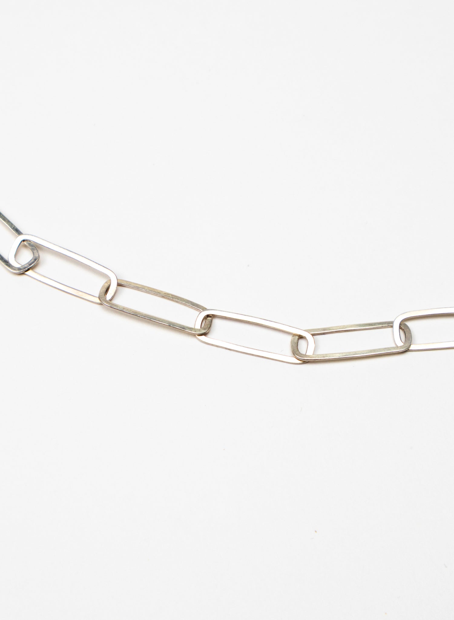 Rectangle Flattened Link Necklace