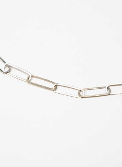 Rectangle Flattened Link Necklace