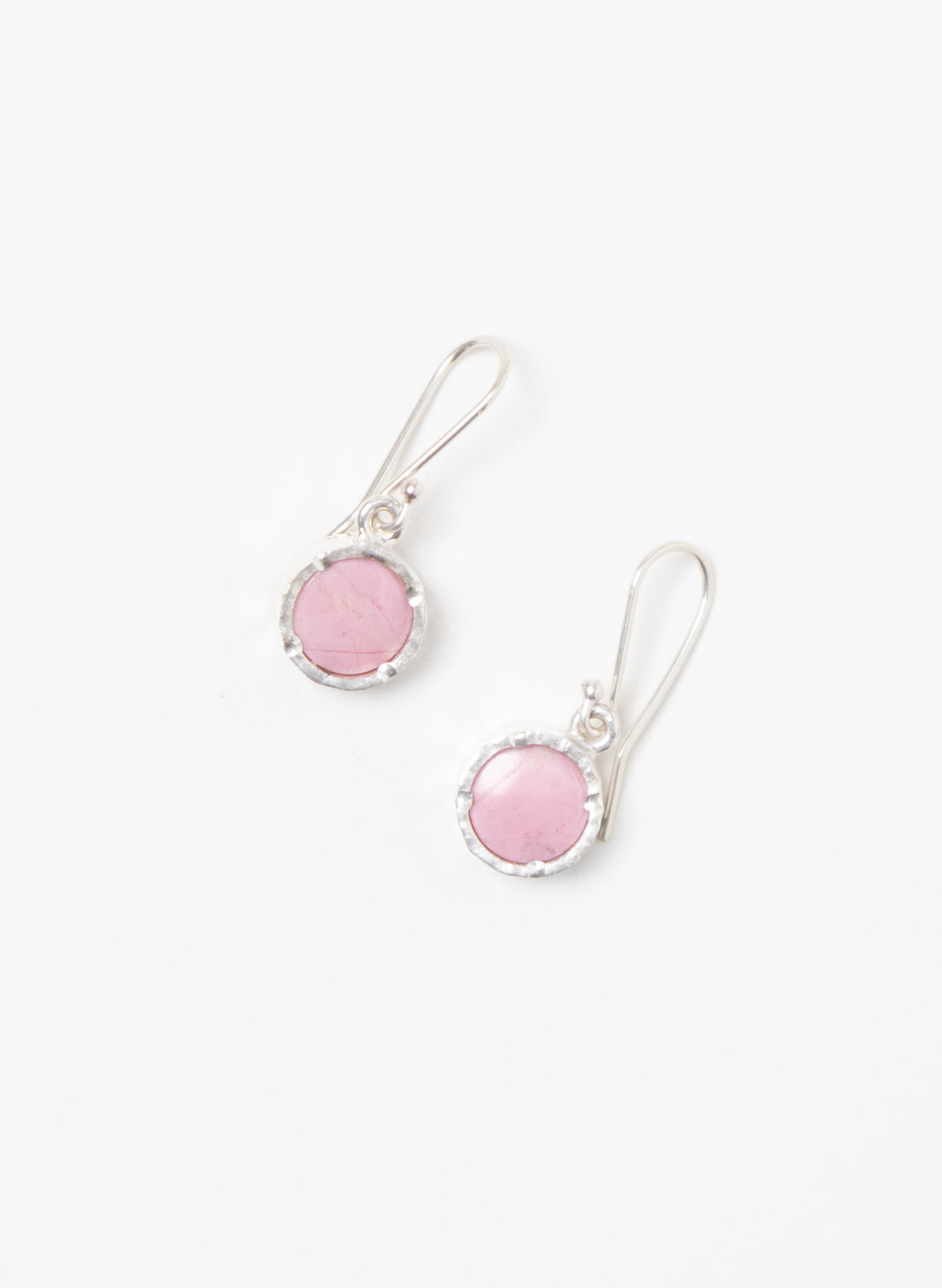 Round Rhodinite Earrings