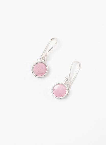 Round Rhodinite Earrings
