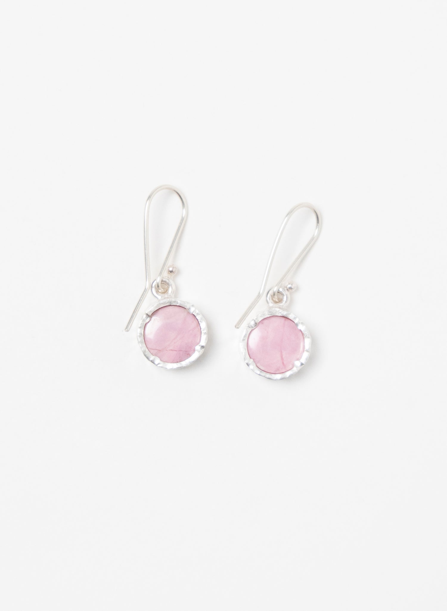 Round Rhodinite Earrings