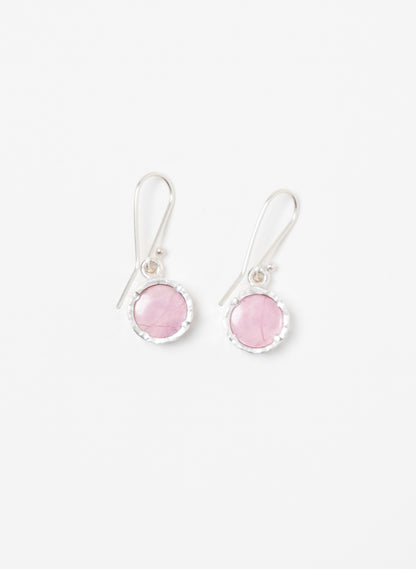 Round Rhodinite Earrings