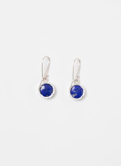 Round Lapis Earrings