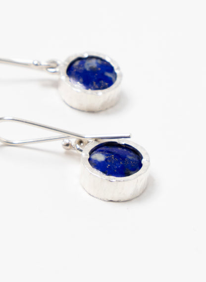 Round Lapis Earrings