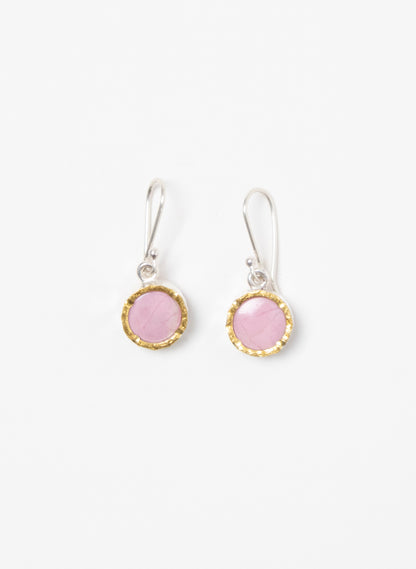 Round Rhodinite Earrings