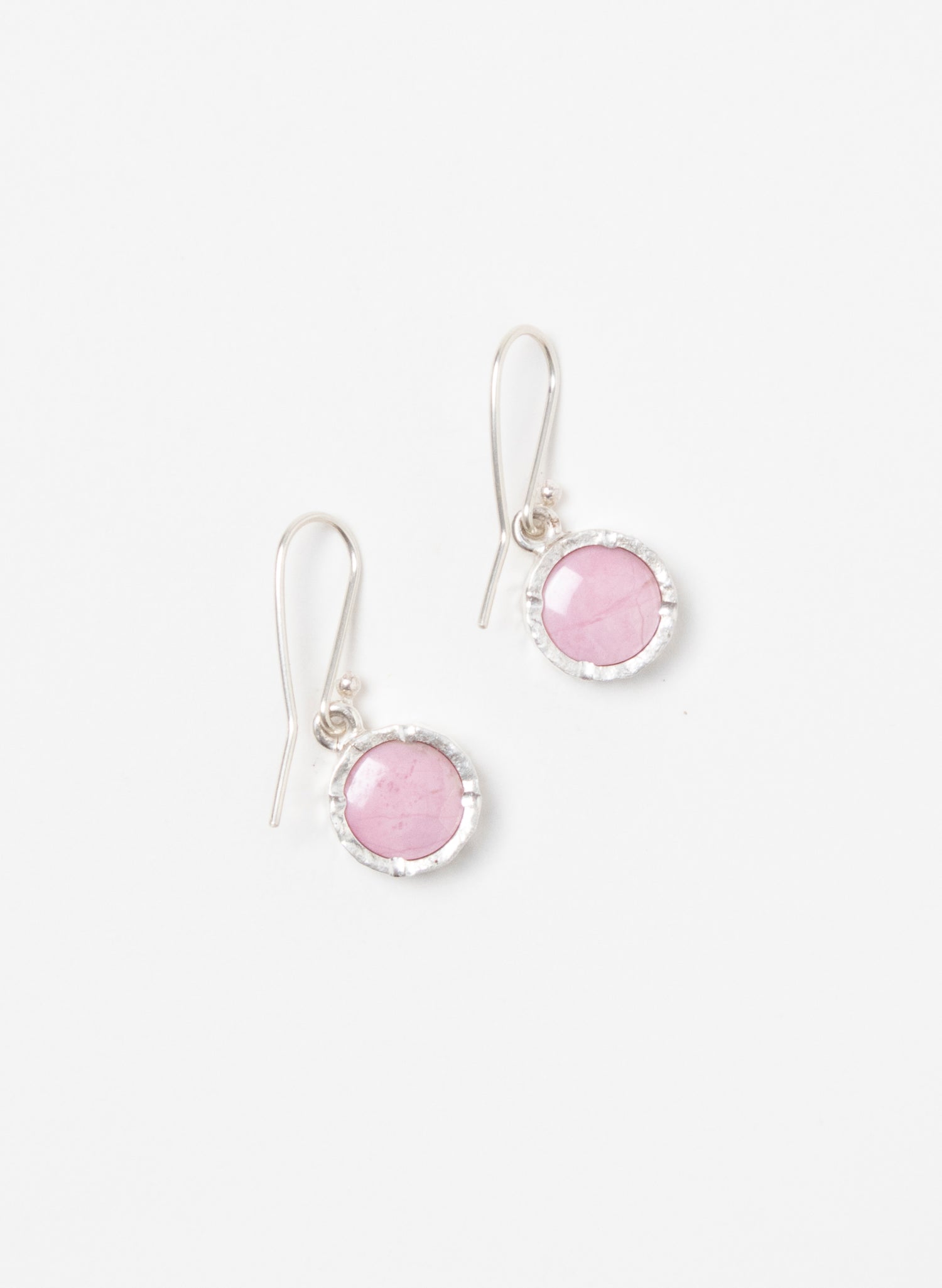 Round Rhodinite Earrings