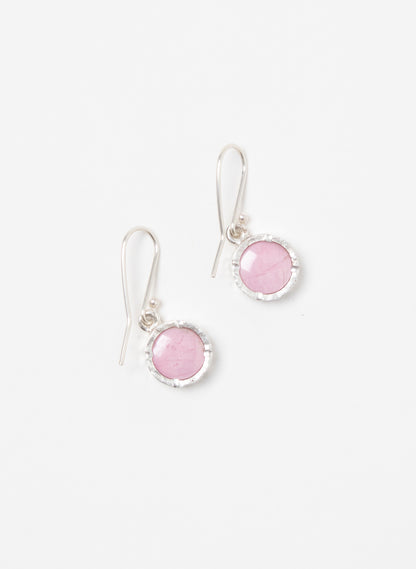 Round Rhodinite Earrings