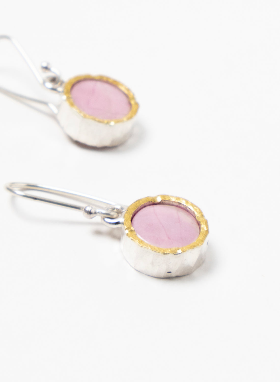 Round Rhodinite Earrings