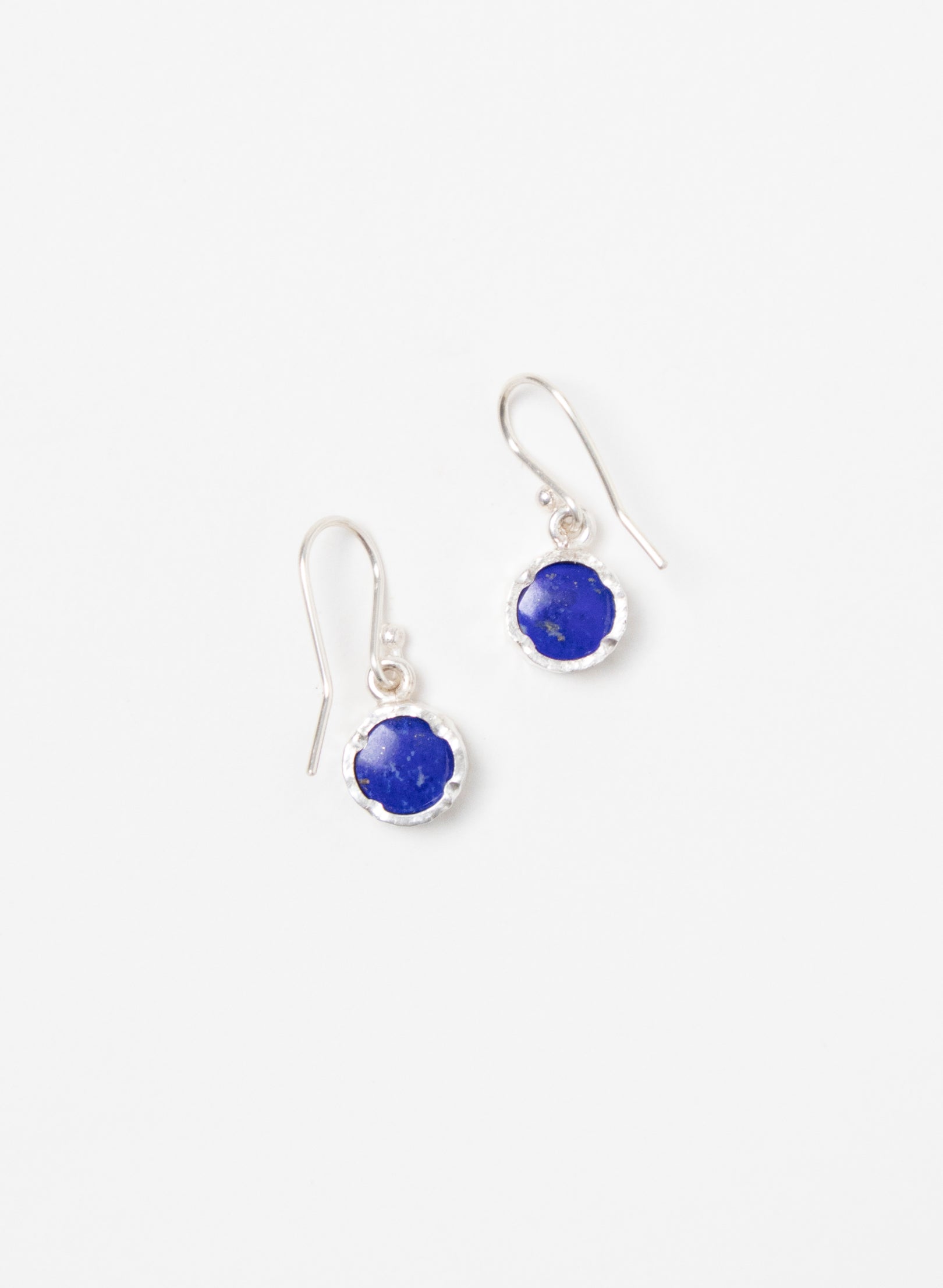 Round Lapis Earrings