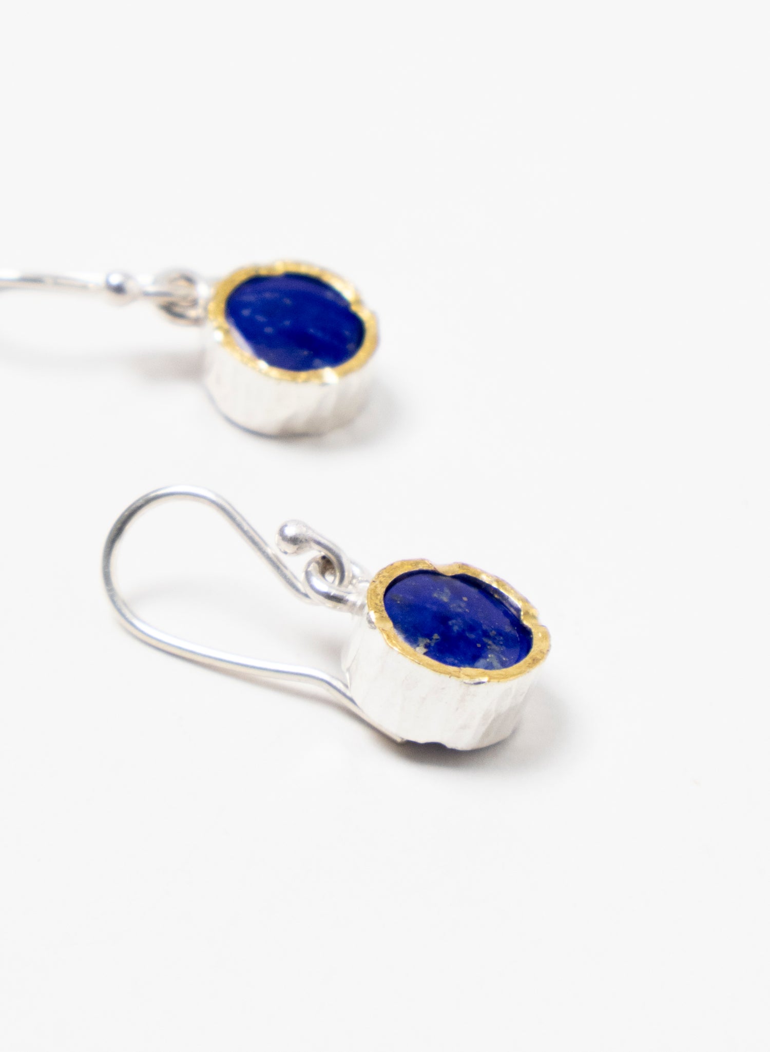 Round Lapis Earrings