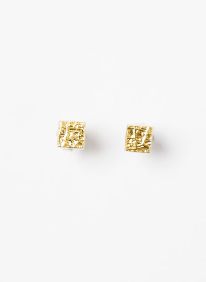 Square Texture Stud Earrings