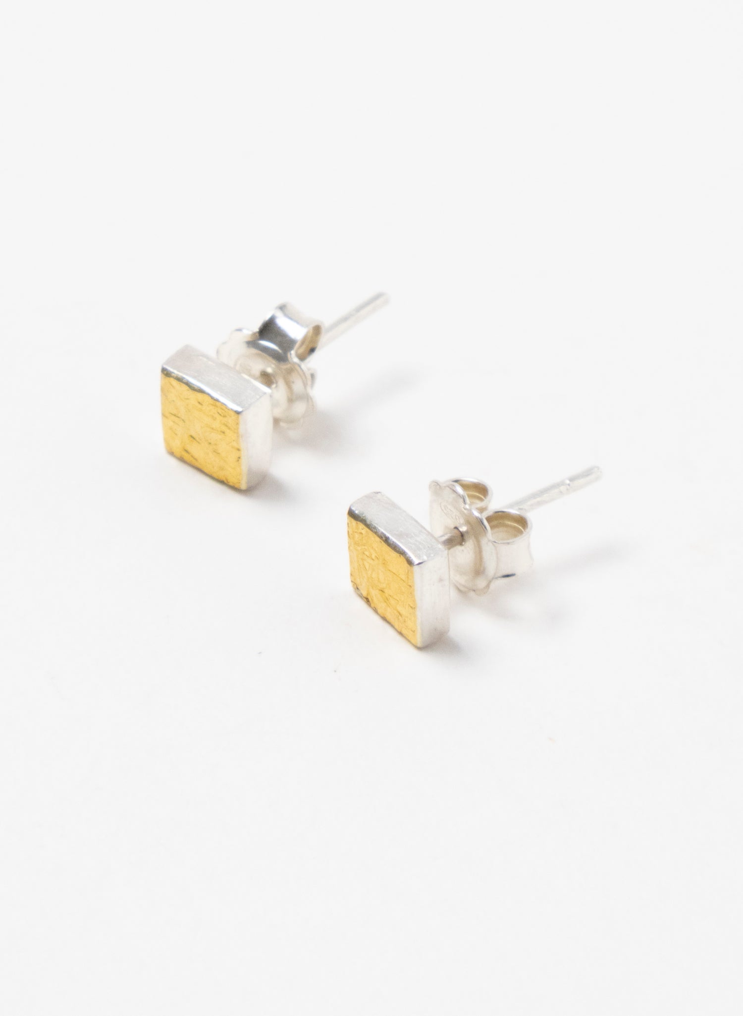 Square Texture Stud Earrings