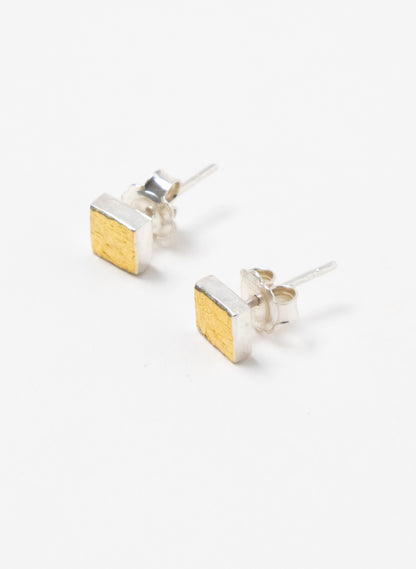 Square Texture Stud Earrings