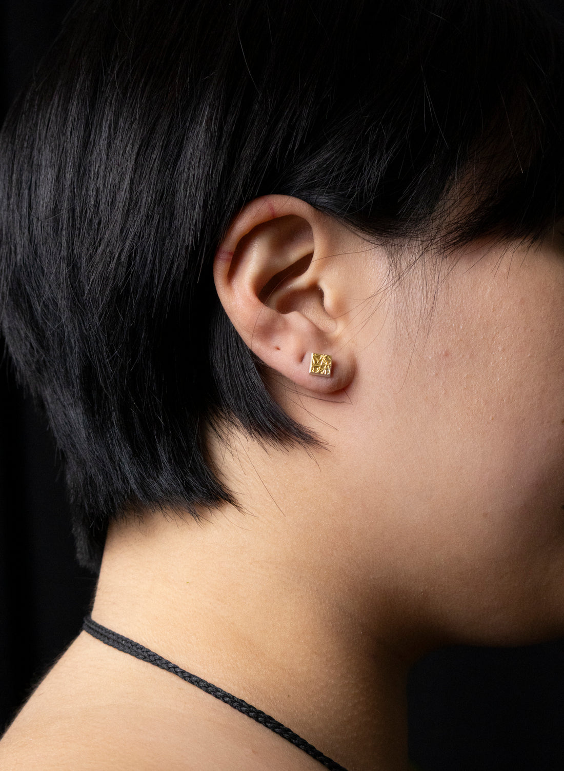 Square Texture Stud Earrings