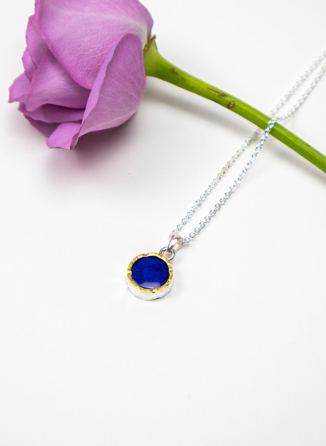 Round Lapis Pendant