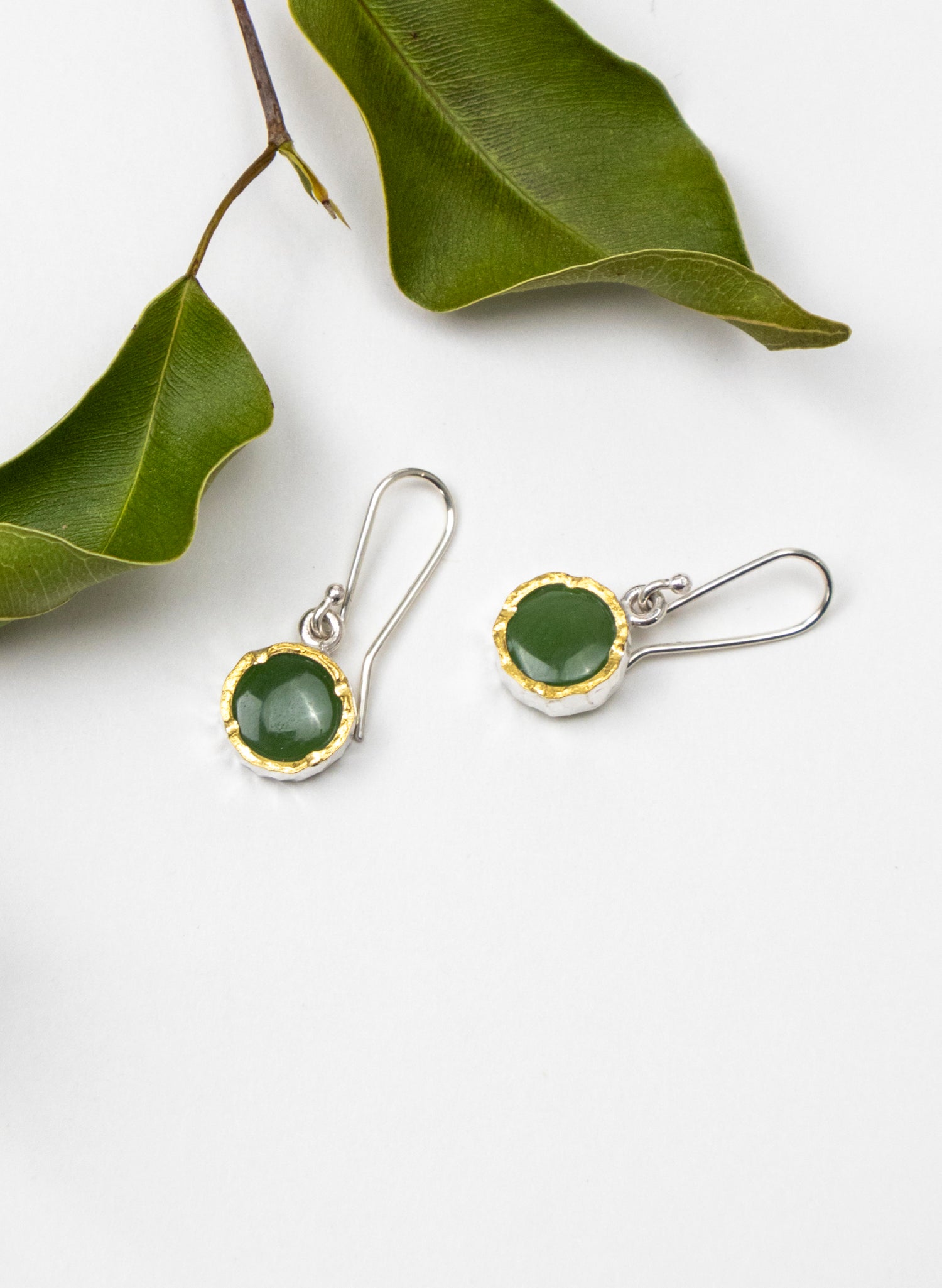 Round Pounamu Earrings