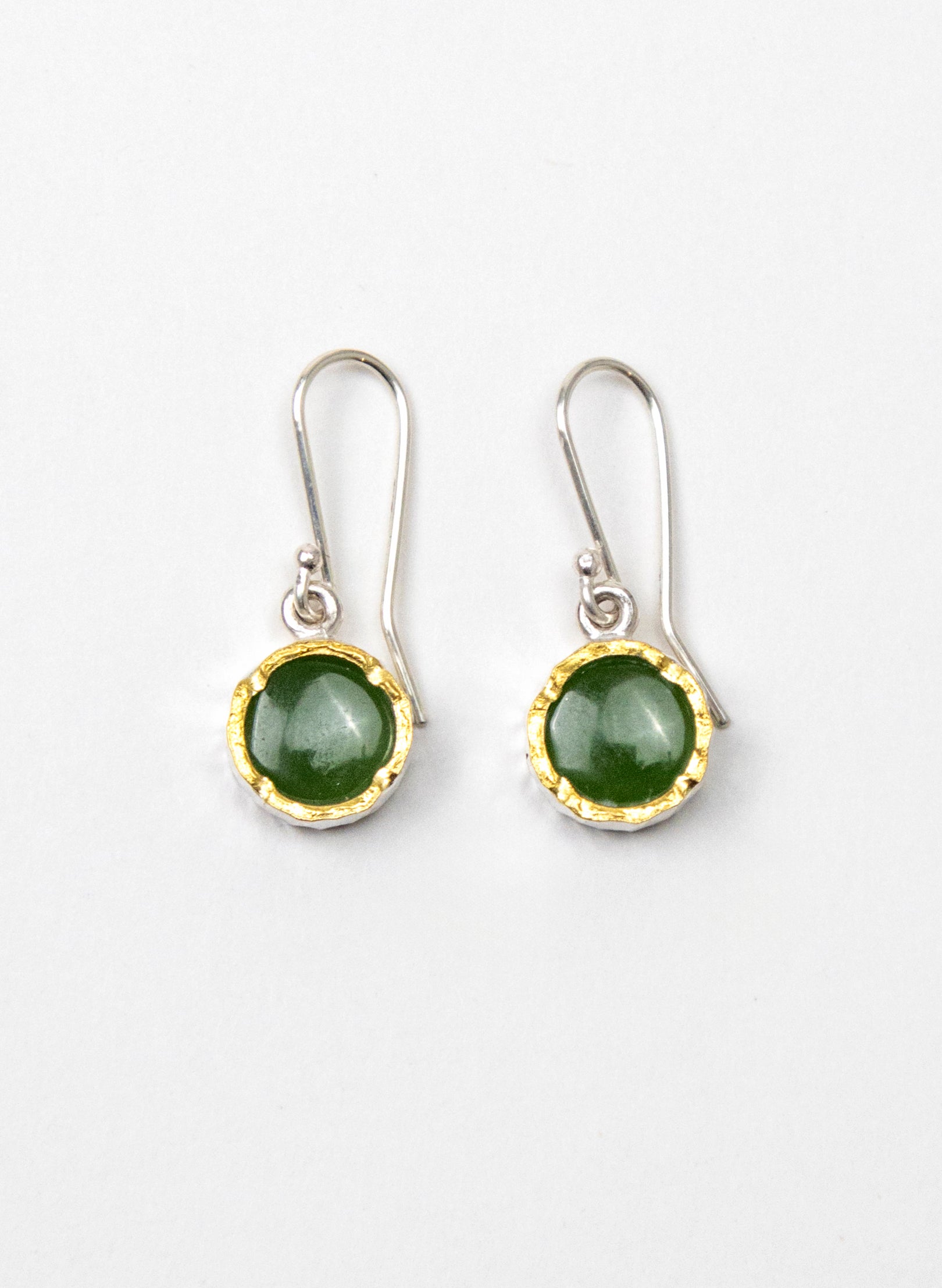 Round Pounamu Earrings