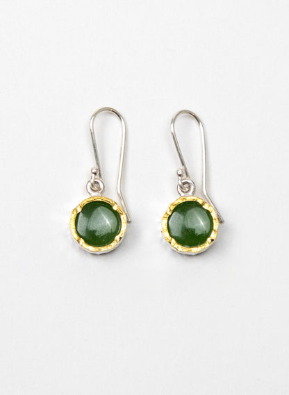 Round Pounamu Earrings
