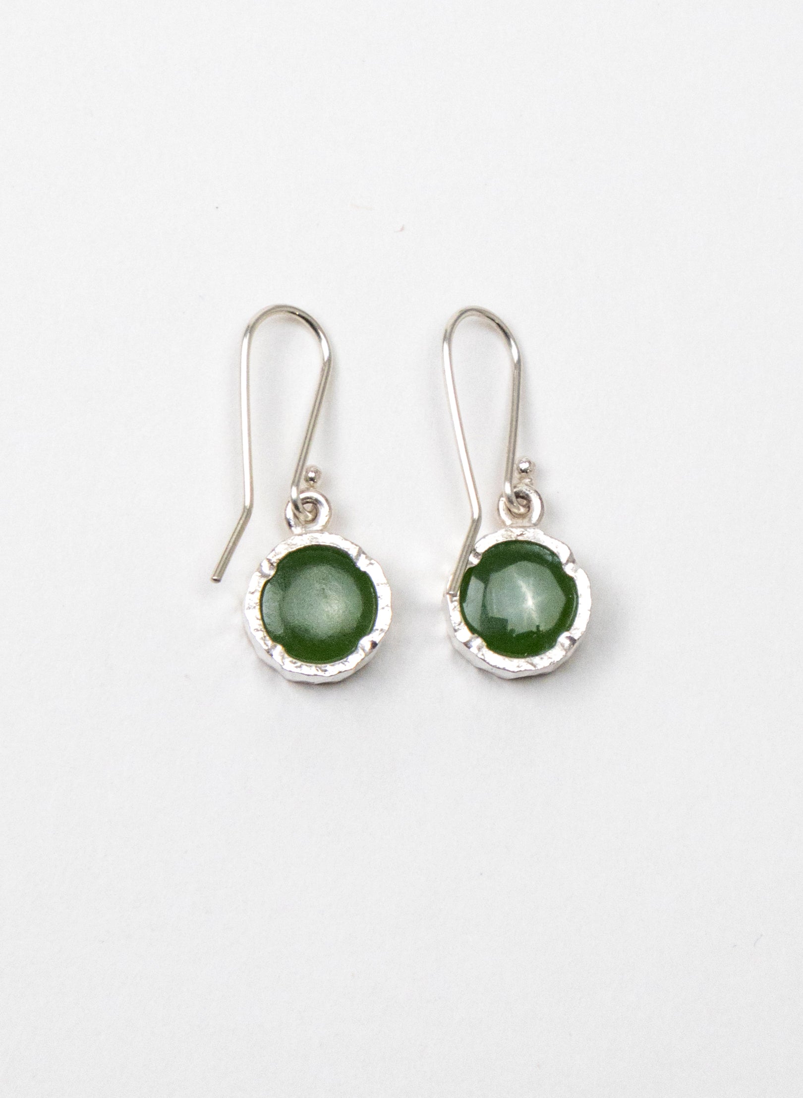 Round Pounamu Earrings