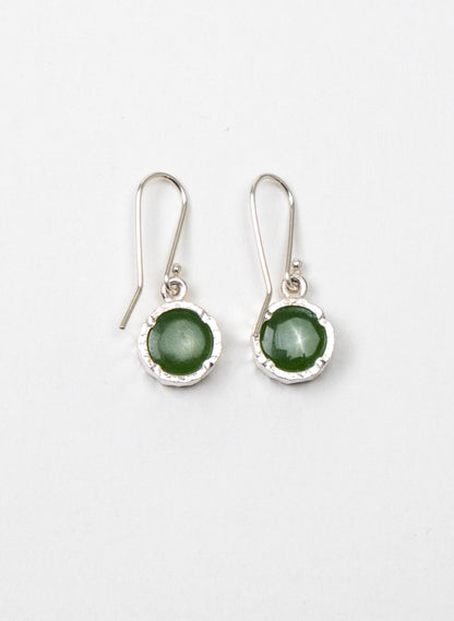 Round Pounamu Earrings