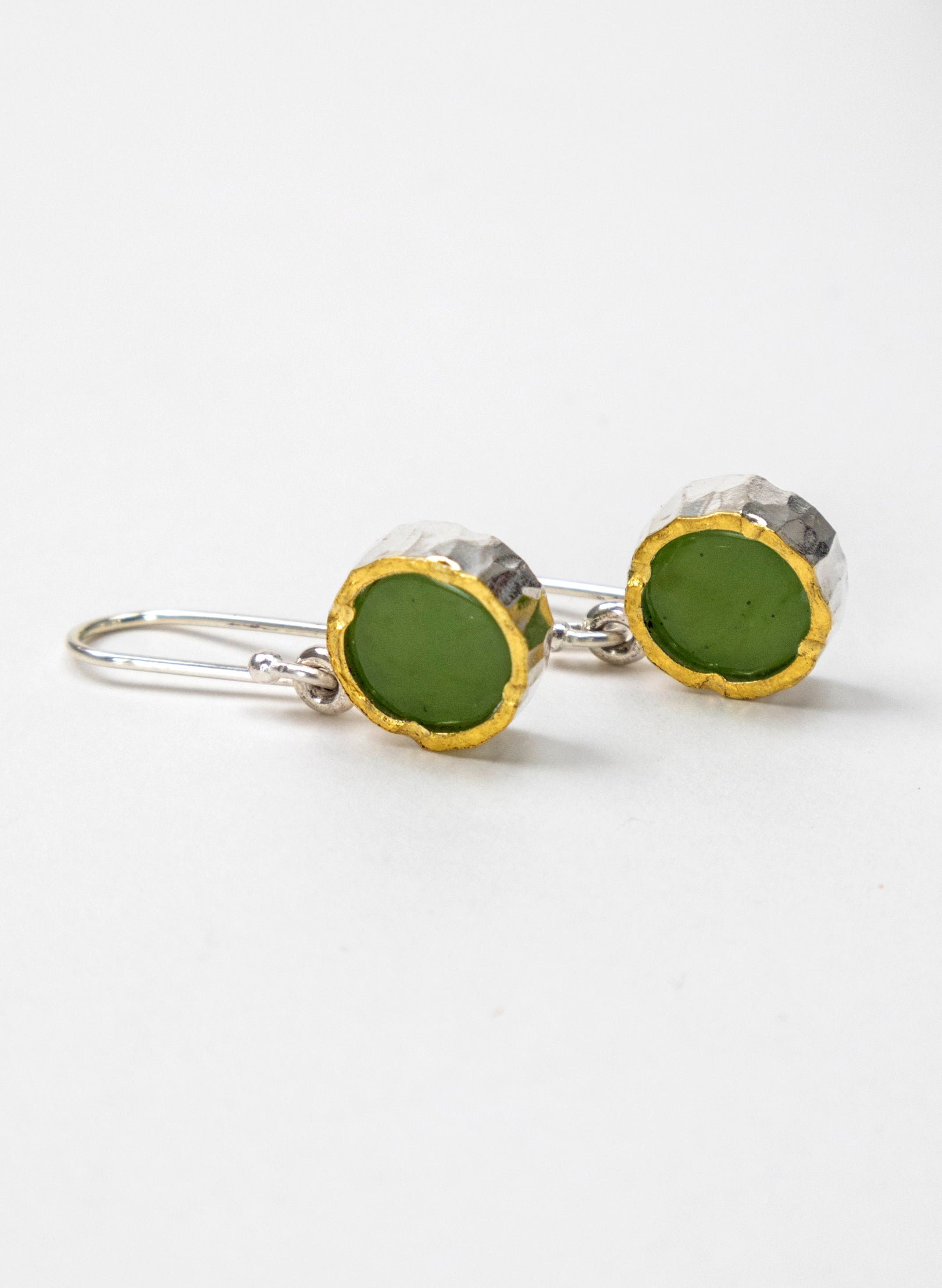 Round Pounamu Earrings