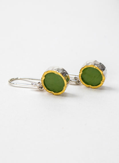 Round Pounamu Earrings