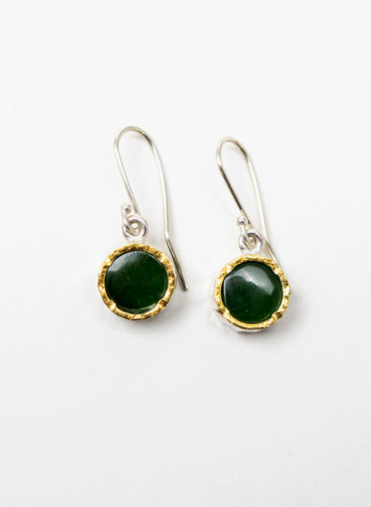 Round Pounamu Earrings
