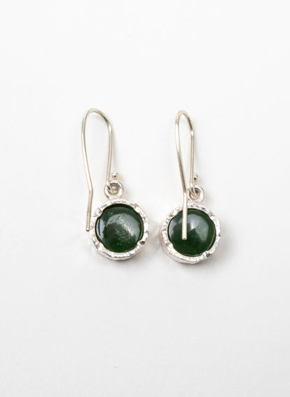 Round Pounamu Earrings