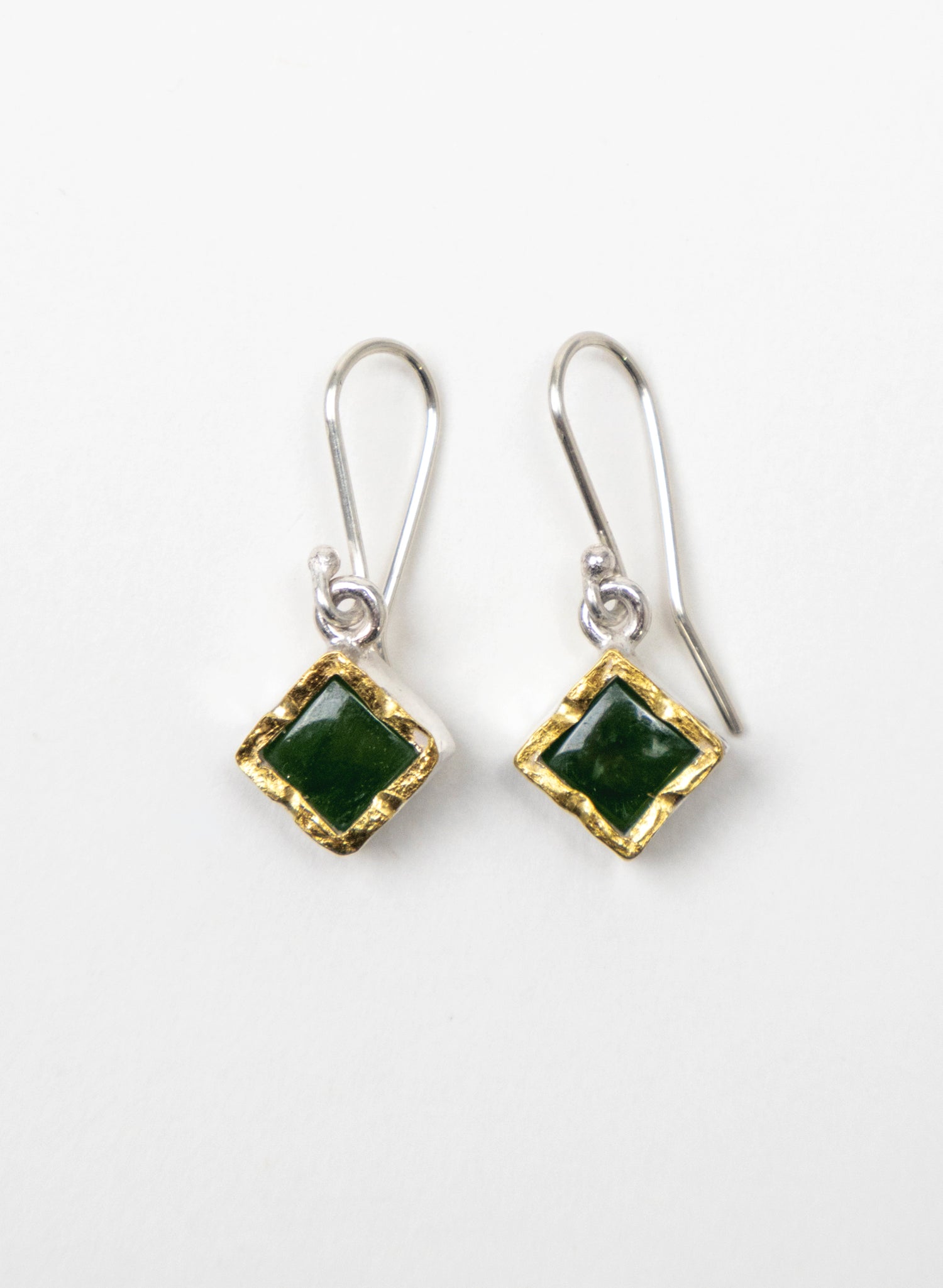 Square Pounamu Earrings