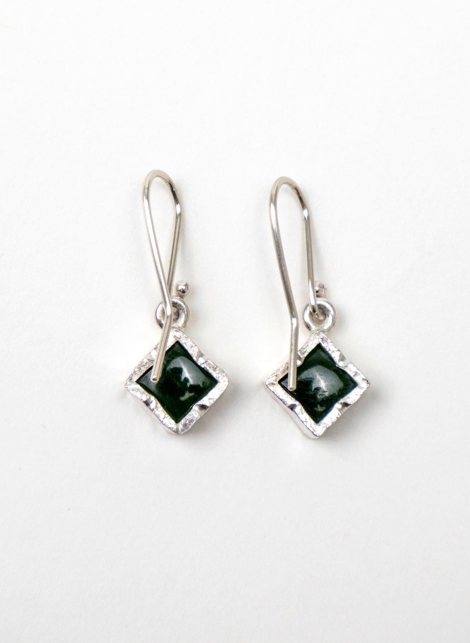 Square Pounamu Earrings