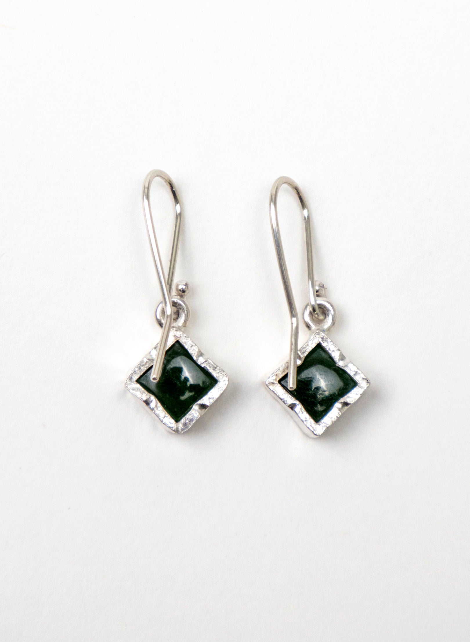 Square Pounamu Earrings