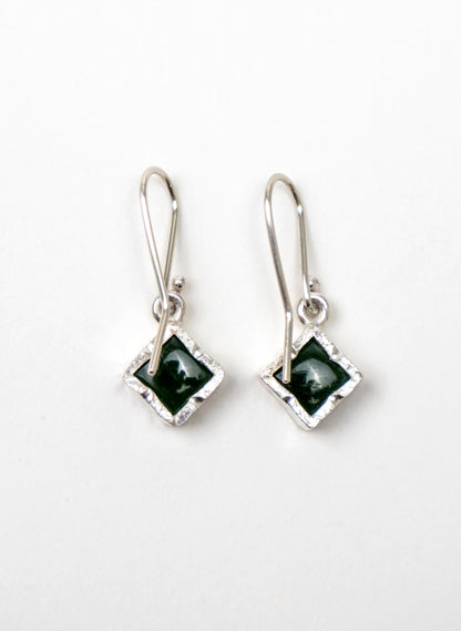 Square Pounamu Earrings