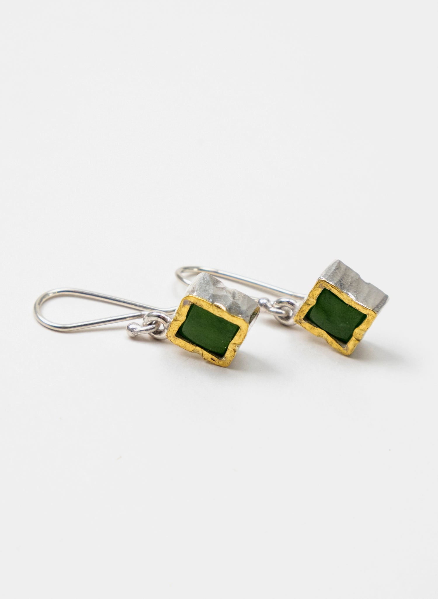 Square Pounamu Earrings