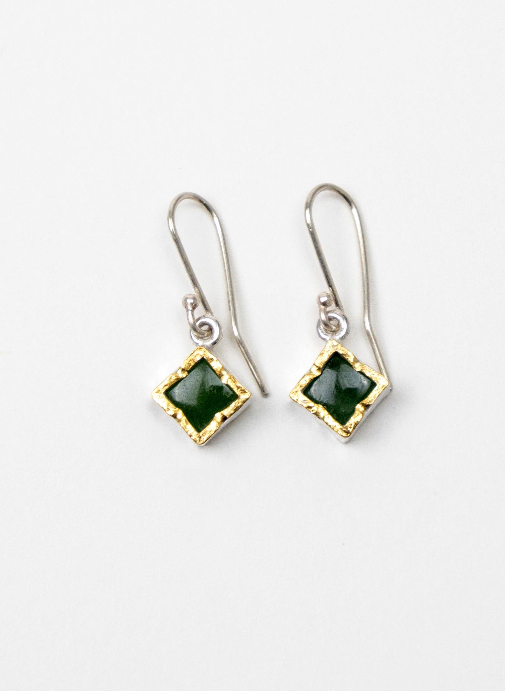 Square Pounamu Earrings