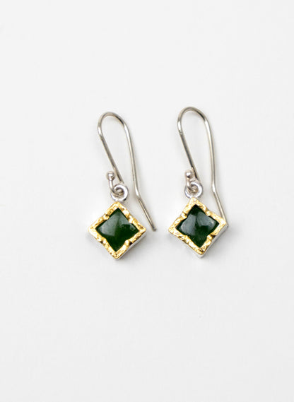 Square Pounamu Earrings