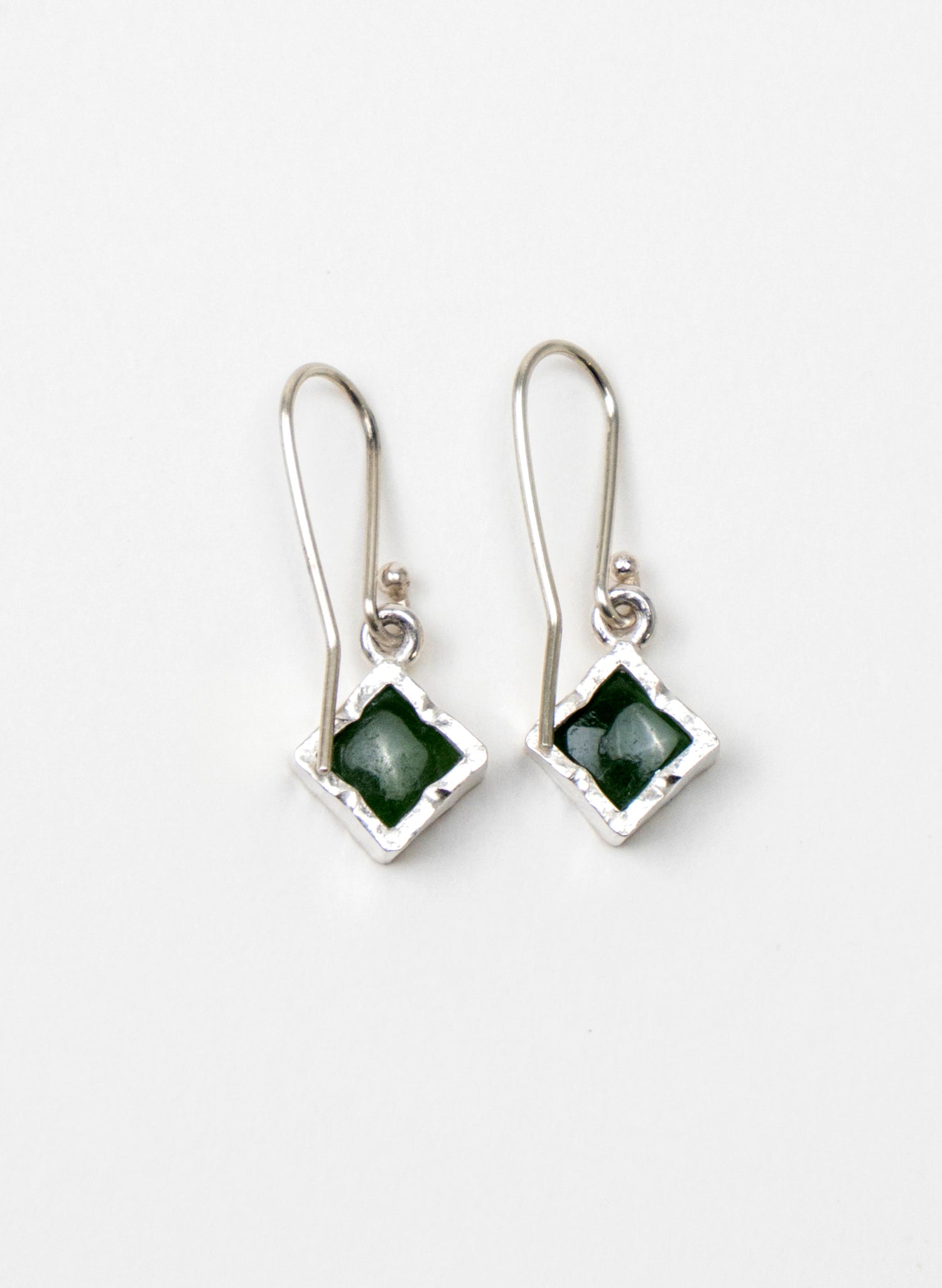 Square Pounamu Earrings