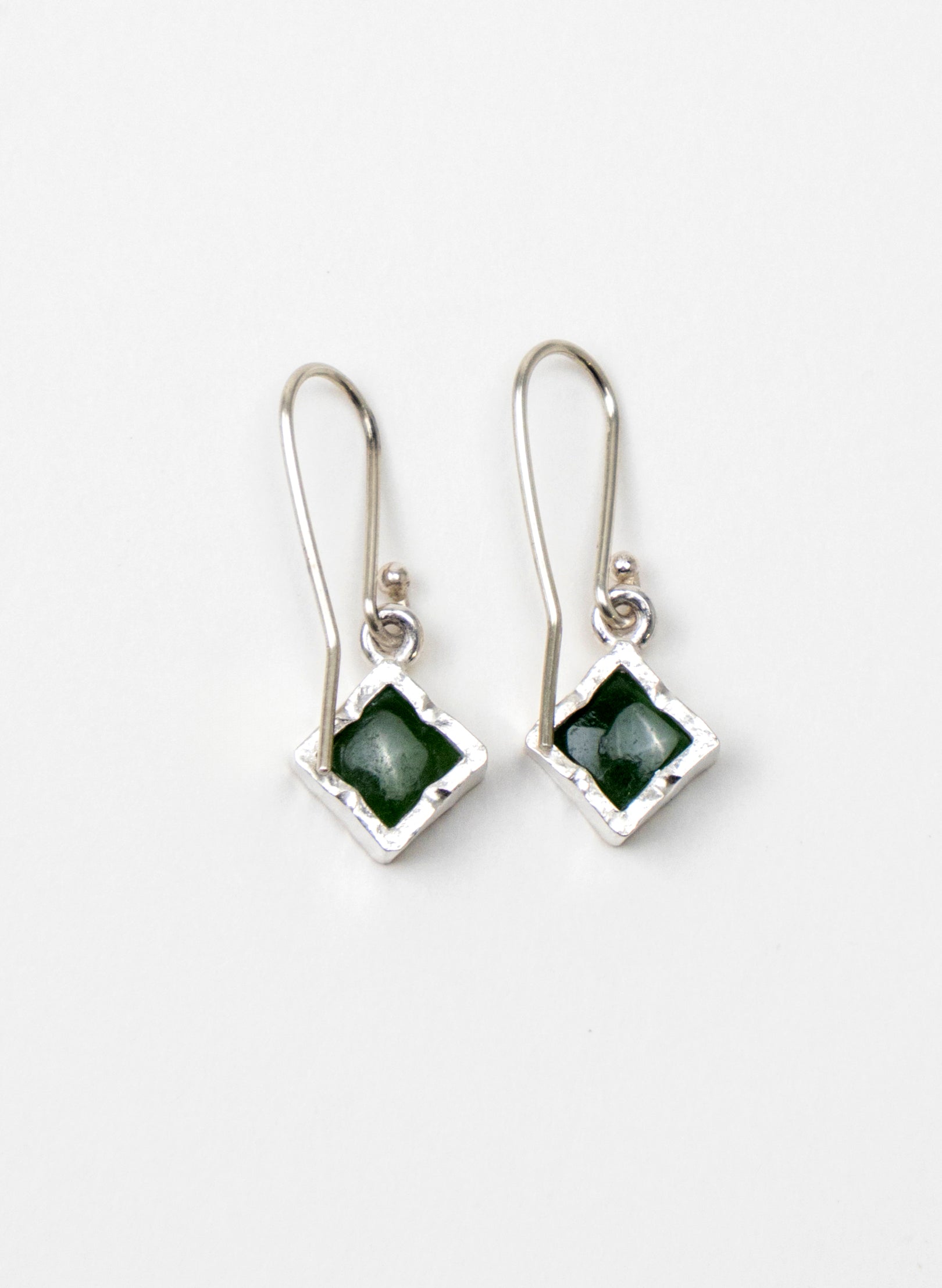 Square Pounamu Earrings