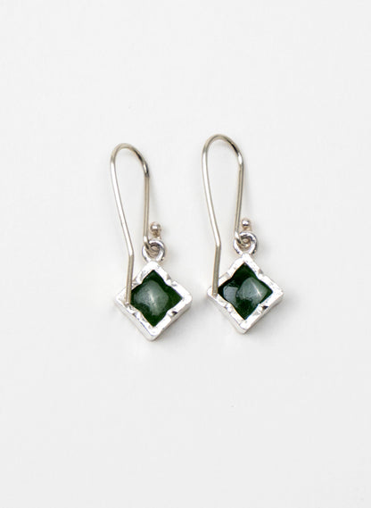 Square Pounamu Earrings